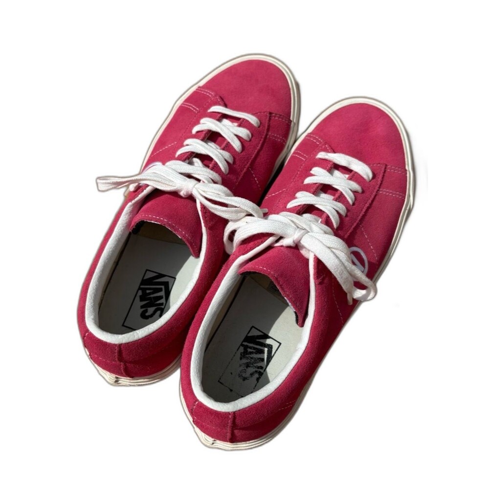 Vans Anaheim Factory Sid DX OG Pink White Suede Skate Shoes Mens Size 11 EUC